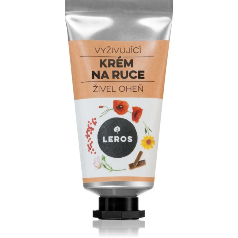 Leros Živel oheň Růžový pepř & skořice výživný krém na ruce s bambuckým máslem 30 ml