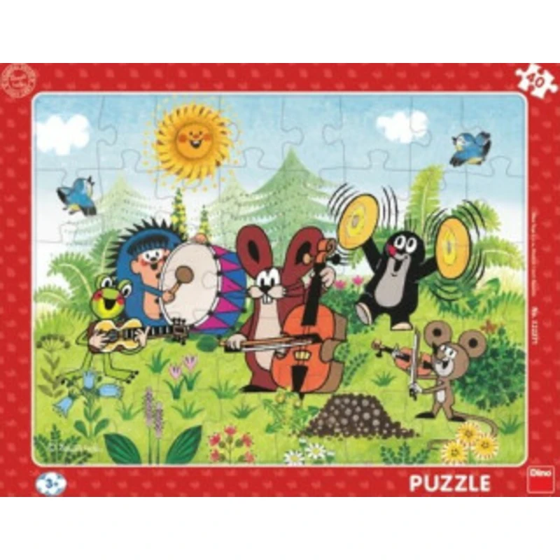 Puzzle deskové 40 dílků Krtek a kapela