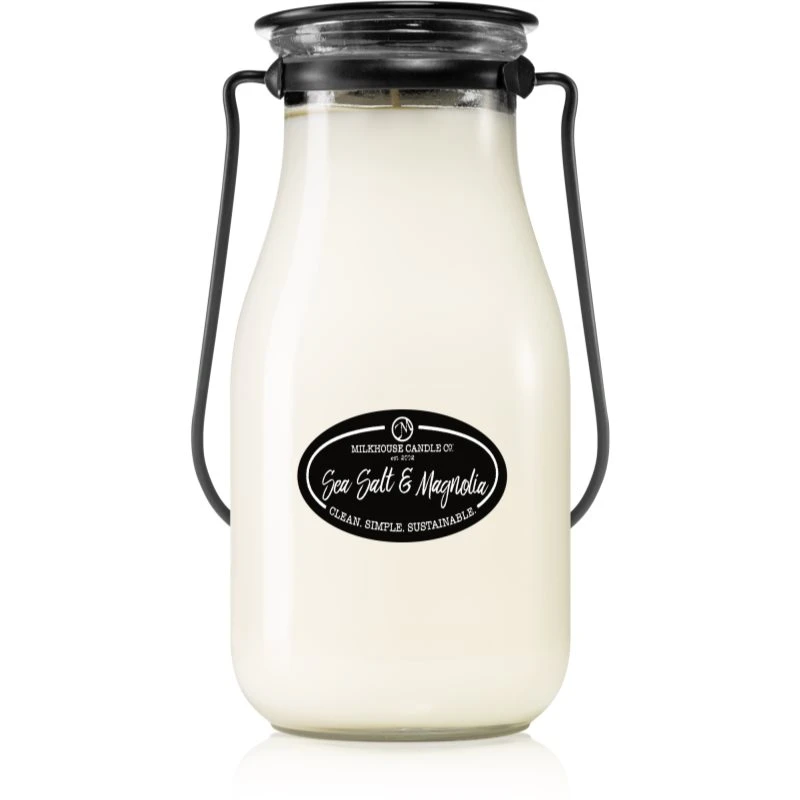 Milkhouse Candle Co. Creamery Sea Salt & Magnolia vonná svíčka Milkbottle 396 g