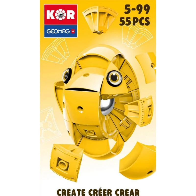 Geomag Kor Egg Yellow 55 dílů