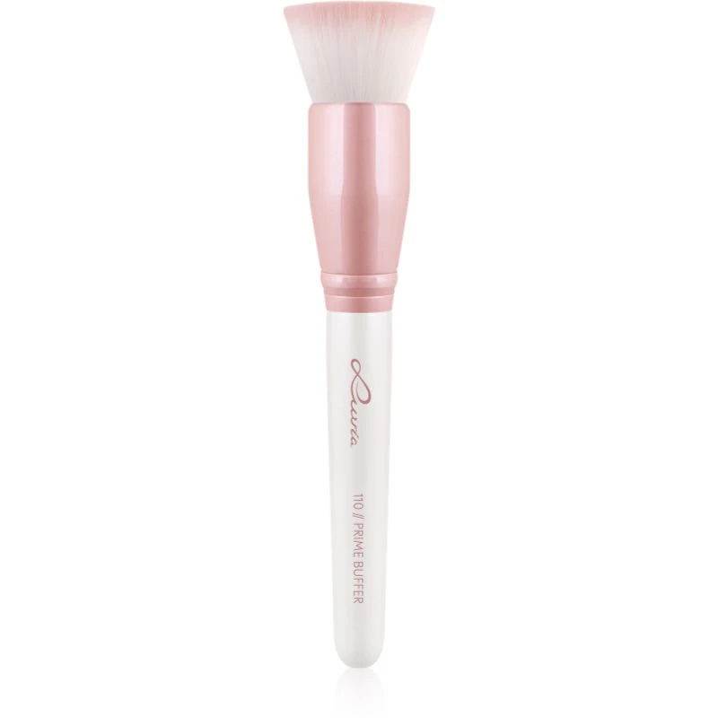 Luvia Cosmetics Prime Vegan Prime Buffer kuželový štětec na make-up Candy (Pearl White / Rose) 1 ks