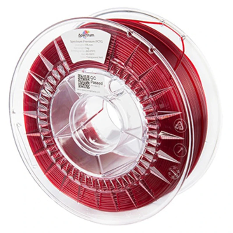 Spectrum 3D filament, Premium PCTG, 1,75mm, 1000g, 80738, transparent red