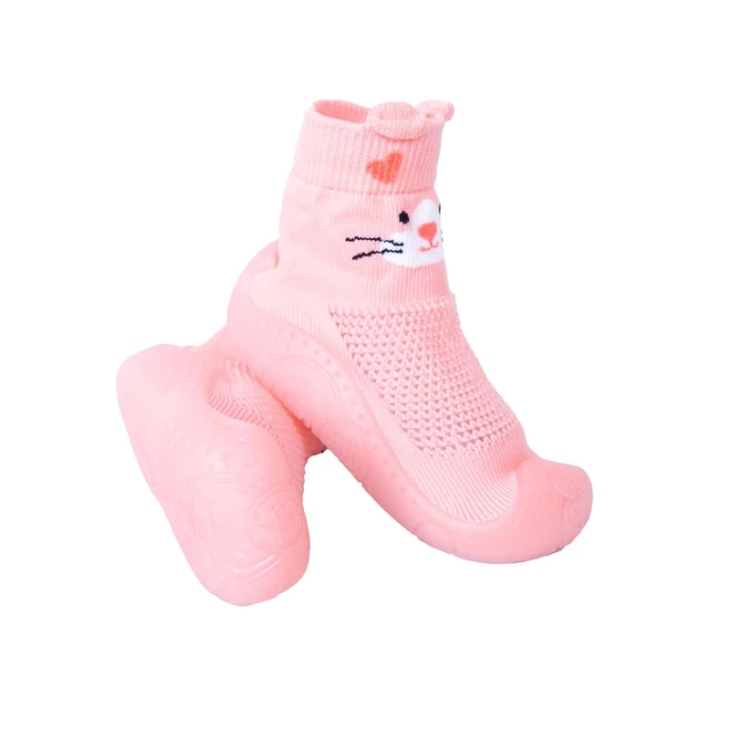 Yoclub Kids's Baby Girls' Anti-skid Socks With Rubber Sole OBO-0175G-5200