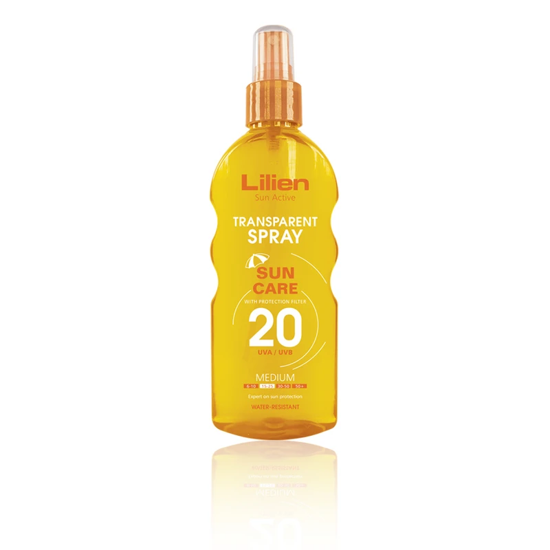 Lilien Ochranný sprej na opalování SPF 20 (Transparent Spray) 200 ml