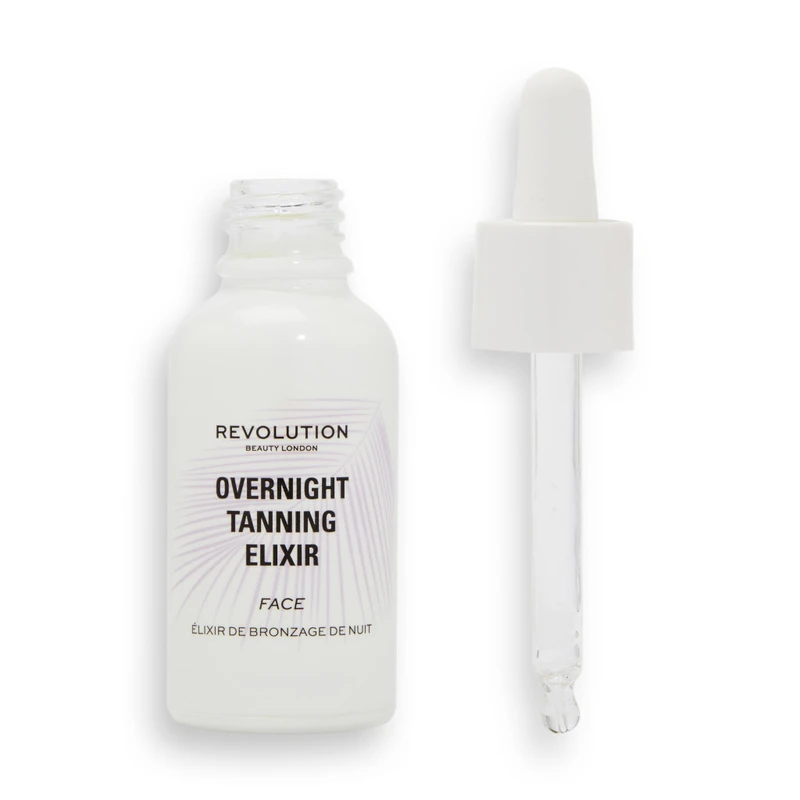 Makeup Revolution Beauty Tanning Overnight Elixir noční samoopalovací sérum na obličej 30 ml