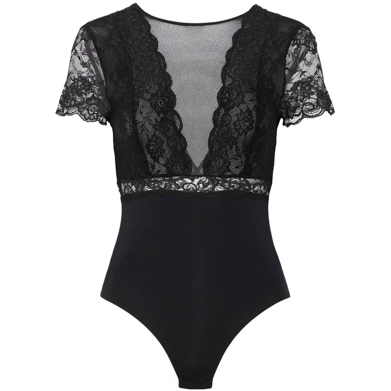 Pieces Dámské body PCSICCA 17095132 Black M