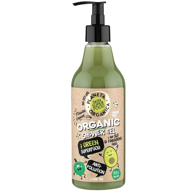 Planeta Organica Organic 7 Green Supergood čisticí sprchový gel 500 ml