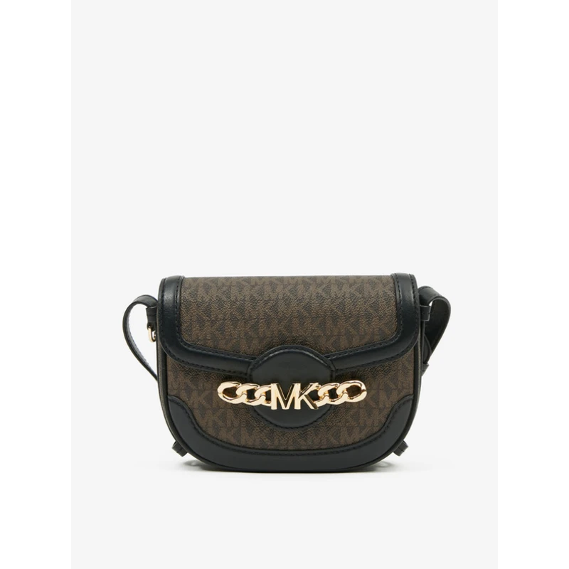 Tmavě hnědá crossbody kabelka Michael Kors Hally - Dámské