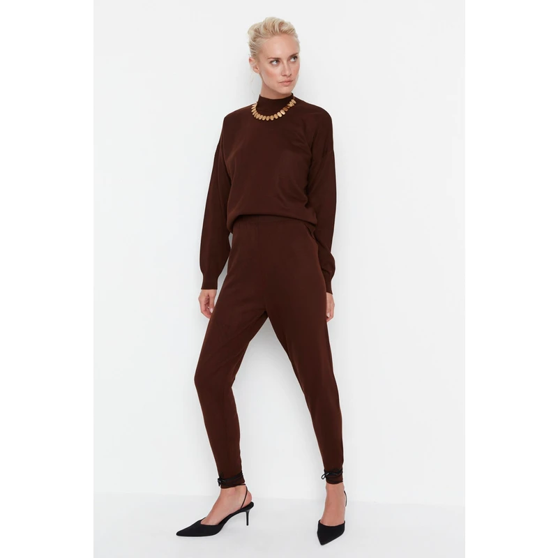 Trendyol Light Brown Tights, Pants, Sweater Top-Top Set