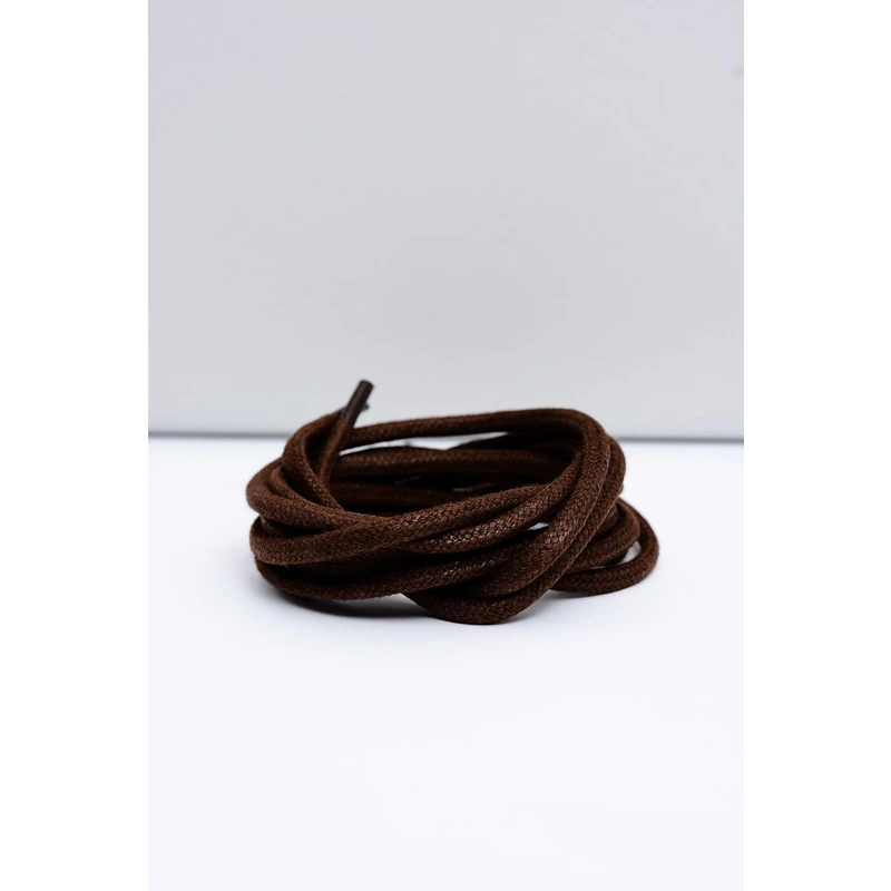 Corbby Brown Waxed Thick Shoelaces