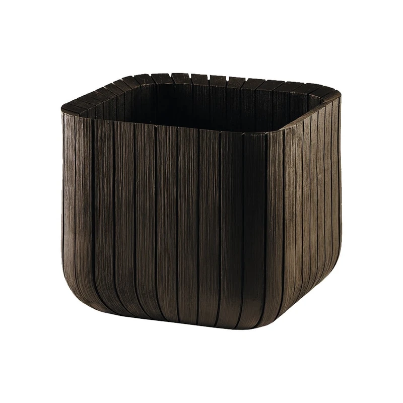 Květináč CUBE PLANTER M Hnědá,Květináč CUBE PLANTER M Hnědá