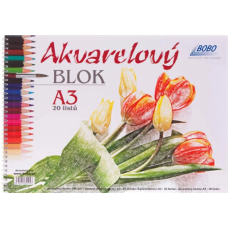 Akvarelový blok A3, čistý, 20 listů [Papírenské zboží]