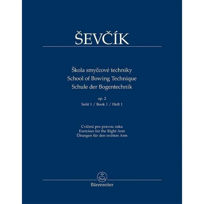 Otakar Ševčík Škola smyčcové techniky op. 2, Sešit 1 - Cvičení pro pravou ruku Noty