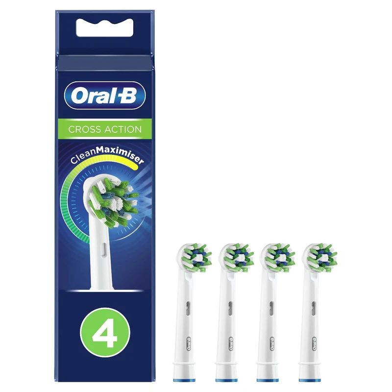 Oral B Náhradní kartáčkové hlavice s technologií CleanMaximiser CrossAction 4 ks