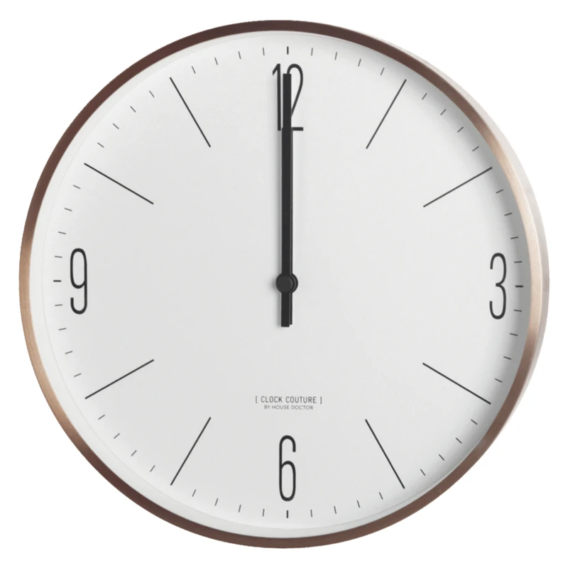 Nástěnné hodiny 30 cm CLOCK COUTURE House Doctor - bílé/zlaté