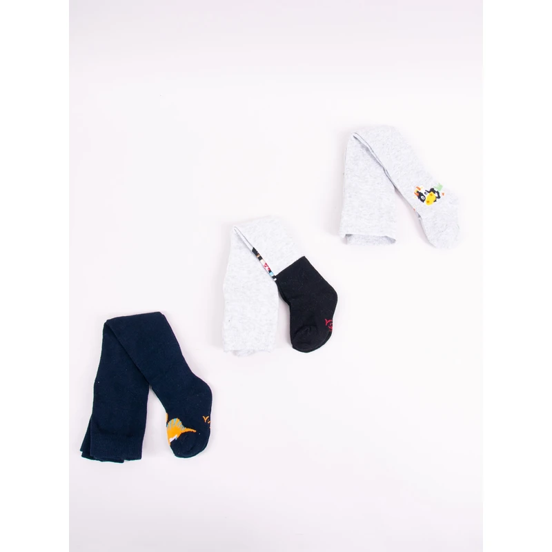 Yoclub Kids's Boys' Cotton Tights 3-Pack RAB-0003C-AA00-002