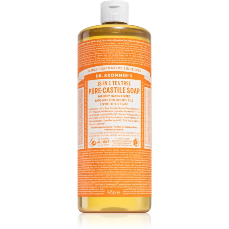 Dr. Bronner’s Tea Tree tekuté univerzální mýdlo 945 ml