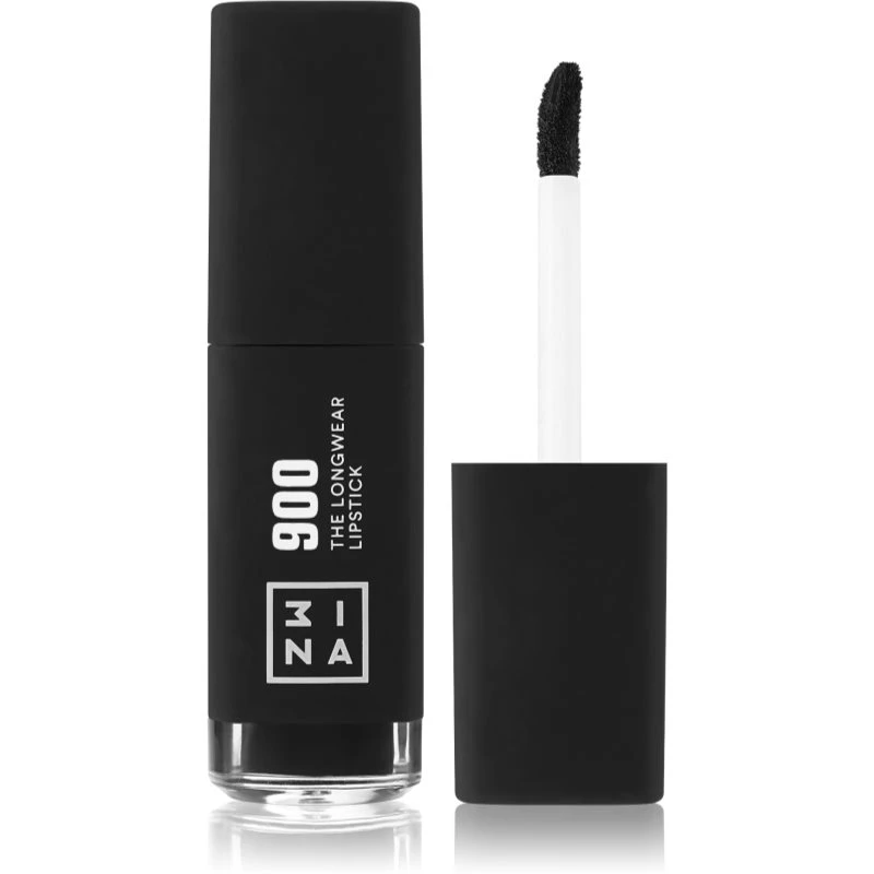 3INA The Longwear Lipstick dlouhotrvající tekutá rtěnka odstín 900 - Black 6 ml