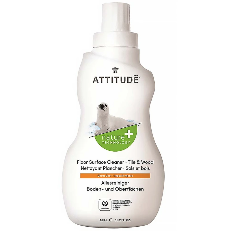 Attitude Čistič na podlahy a dřevo Nature+ s vůní citronové kůry 1040 ml