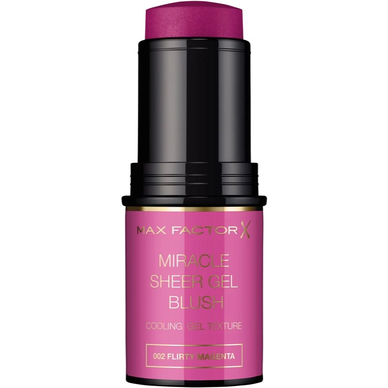 Max Factor Miracle Sheer Gel tvářenka v tyčince odstín 002 Flirty Magenta 8 g