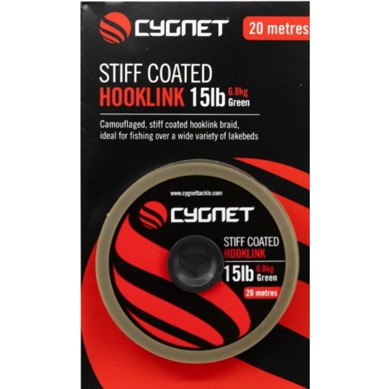 Cygnet návazcová šňůra stiff coated hooklink 20 m - 20 lb 9,8 kg