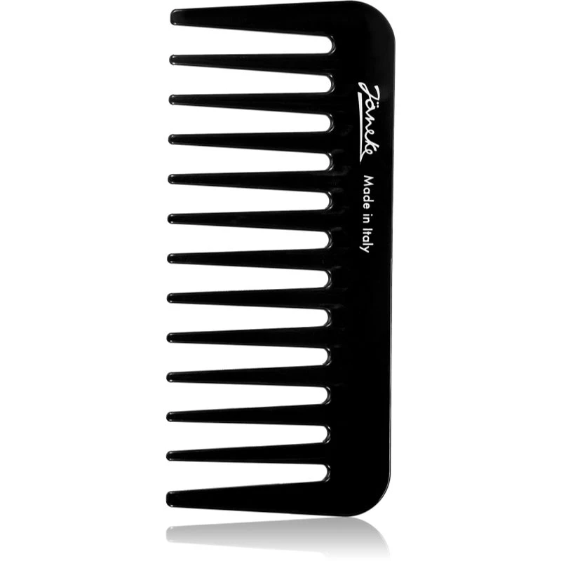 Janeke Black Line Small Supercomb hřeben na vlasy k nanášení gelových produktů 11 × 5 cm