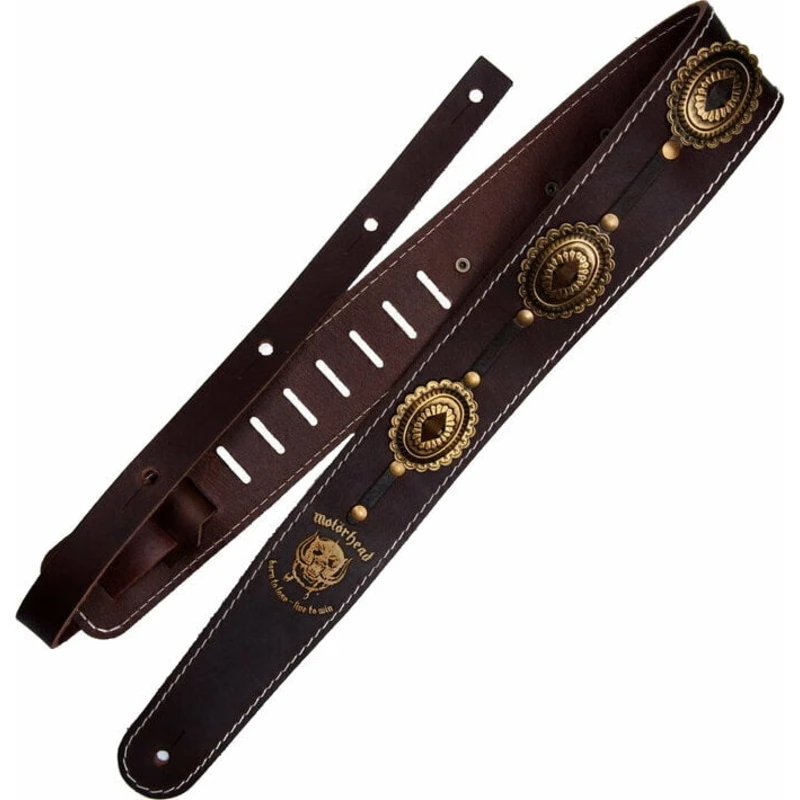 Richter Motörhead Concho Strap Kytarový pás Brown/ Old Gold