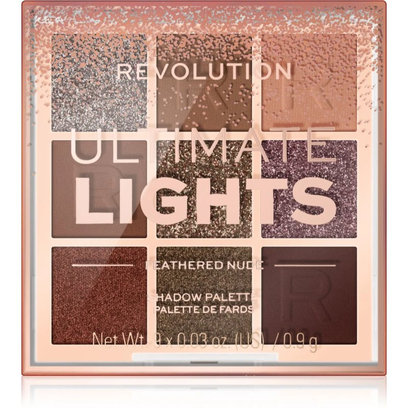 Makeup Revolution Ultimate Lights paletka očních stínů odstín Nude 8,1 g