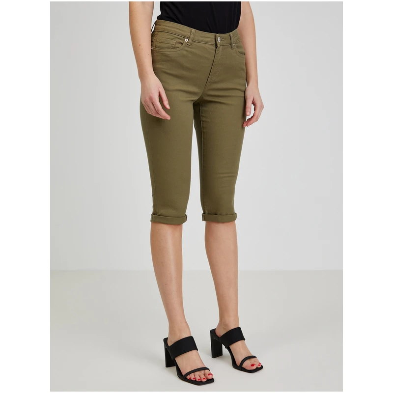 Khaki dámské capri kalhoty ORSAY - Dámské