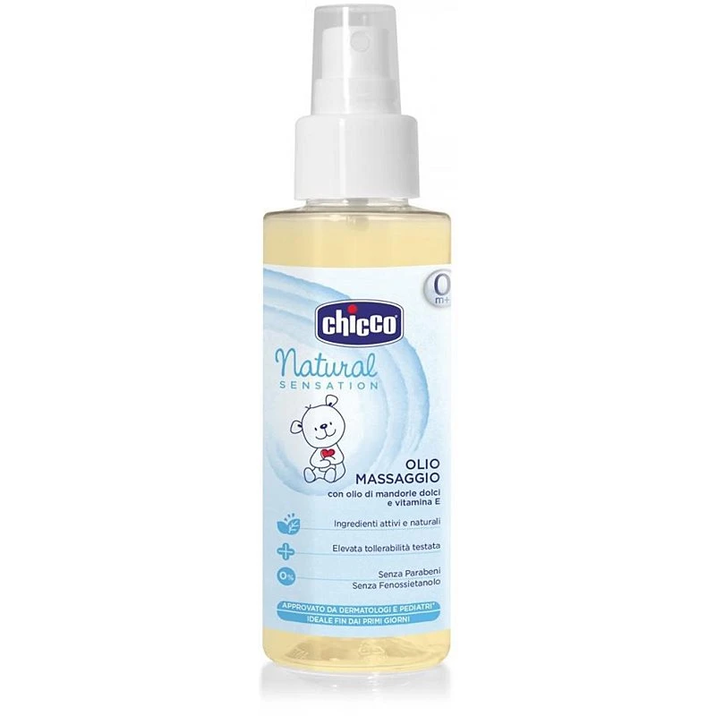 Chicco Natural Sensation Massage Oil masážní olej pro děti od narození 100 ml