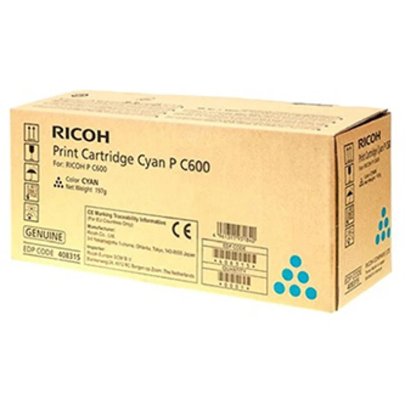 Ricoh originální toner 408315, cyan, 12000str., Ricoh P C 600