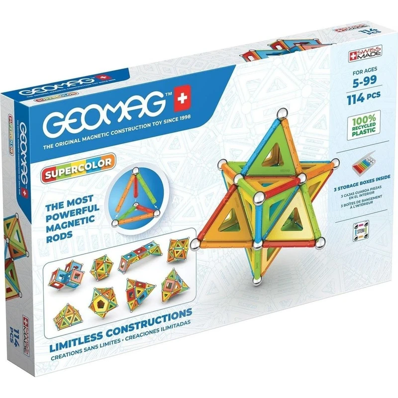 Stavebnice Geomag Supercolor panels 114 pcs [HRAČKA]