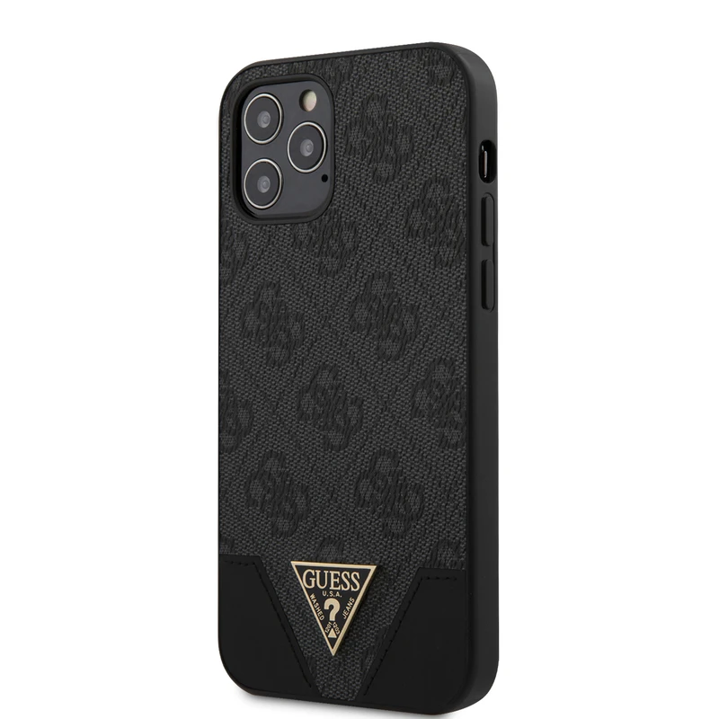 Guess 4G Triangle zadní kryt GUHCP12MPU4GHBK Apple iPhone 12/12 Pro grey