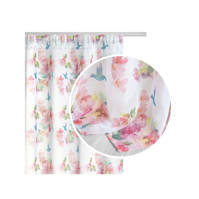 Edoti Curtain with flowers Canaria 140x250 A576