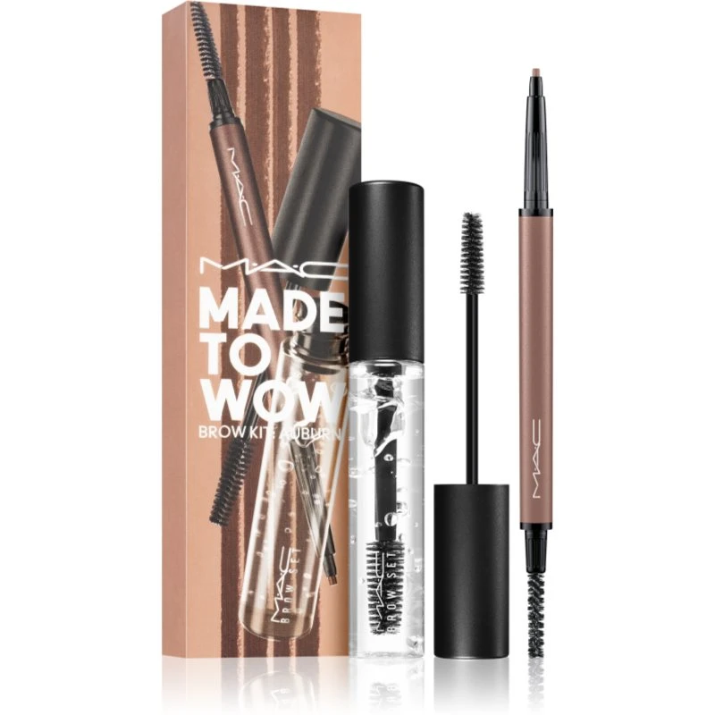 MAC Cosmetics Made To Wow Brow Kit dárková sada Auburn (na obočí) odstín odstín Auburn