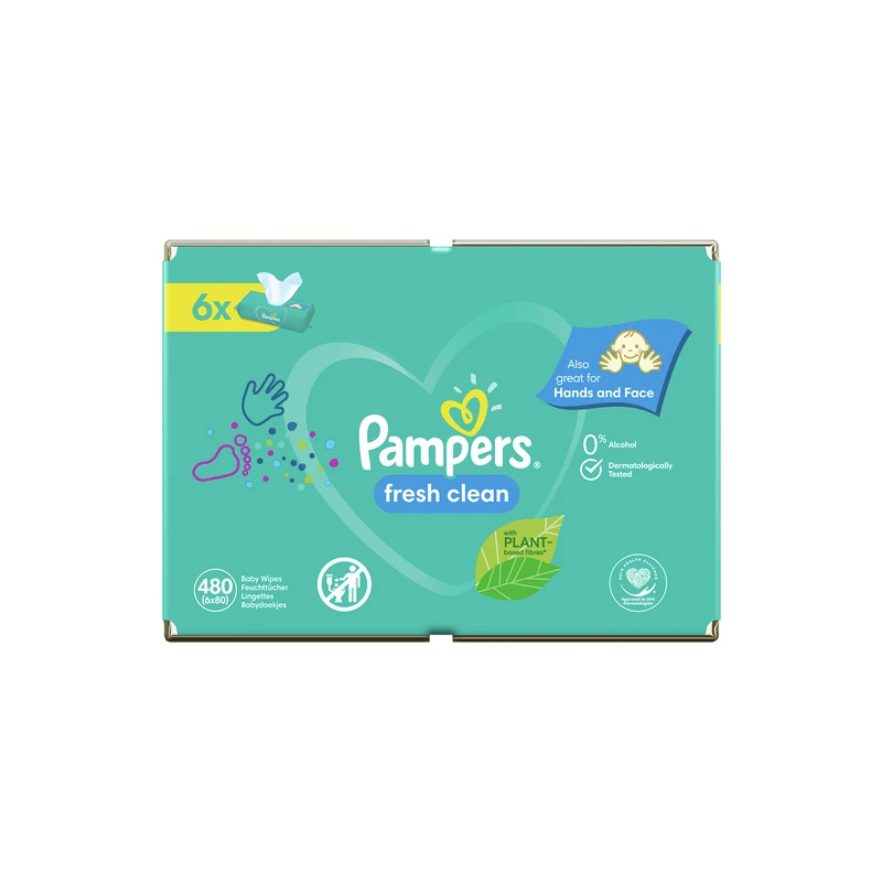 PAMPERS Fresh Clean vlhčené obrúsky 4 balenia = 320 ks