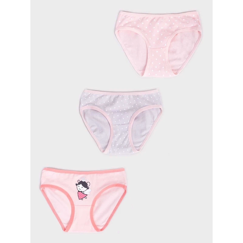 Yoclub Kids's Cotton Girls' Briefs Underwear 3-Pack BMD-0034G-AA30-001