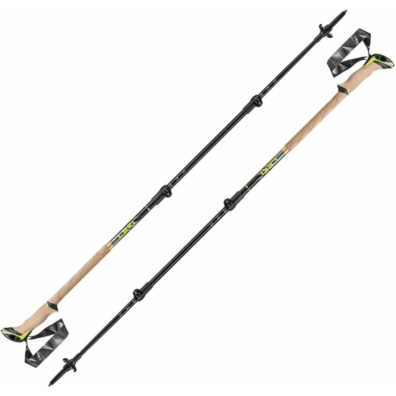 Leki Sherpa Trekingové hole 110 - 145 cm Dark Anthracite/Copper/Neon Yellow