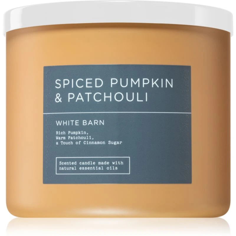 Bath & Body Works Spiced Pumpkin & Patchouli vonná svíčka 411 g