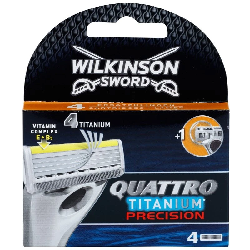 Wilkinson Sword Quattro Titanium Precision náhradní břity 4 ks 4 ks