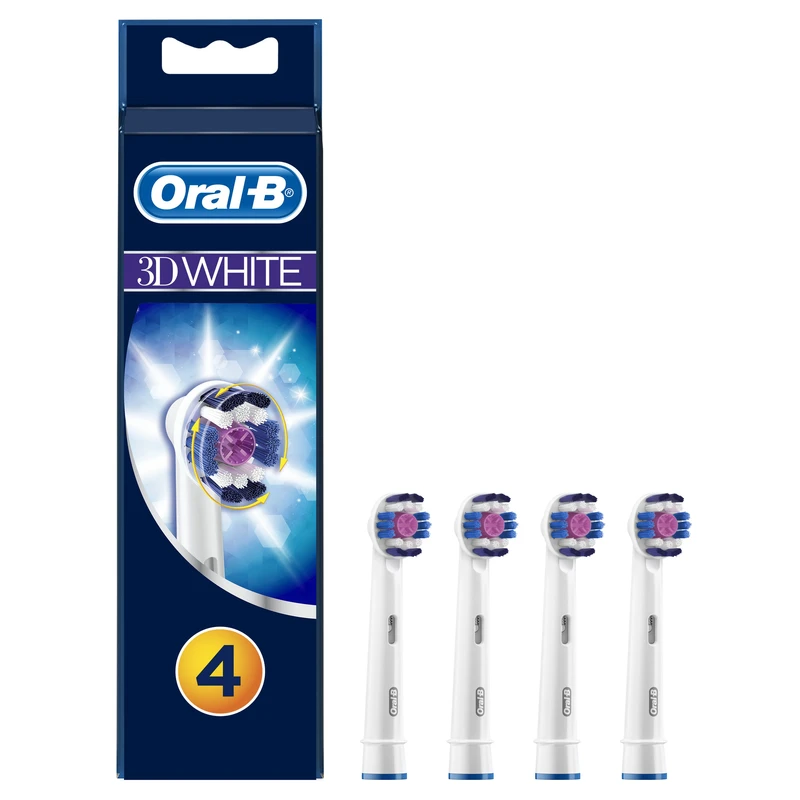 Oral B 3D White EB 18 náhradní hlavice pro zubní kartáček 4 ks