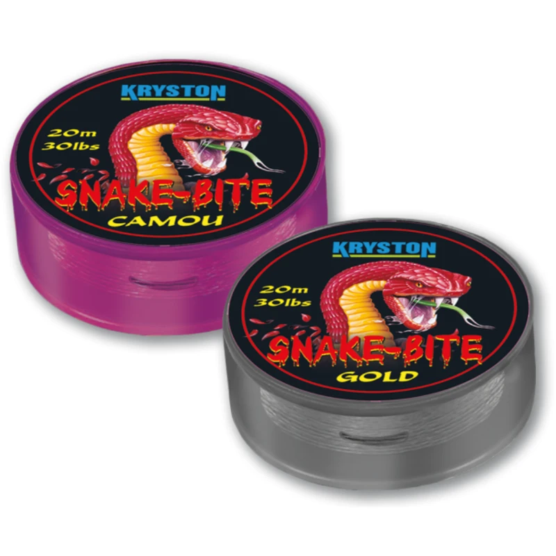 Kryston potahovaná šňůrka snake bite camou 20 m - 30 lb