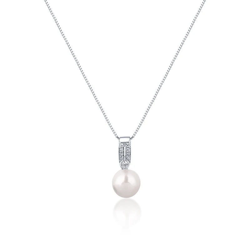 JwL Luxury Pearls Elegantní náhrdelník s pravou perlou a zirkony JL0748 (řetízek, přívěsek)