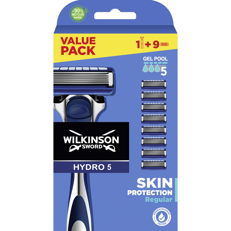 Wilkinson Hydro 5 Protection XXL Strojek + náhradní hlavice 9 ks