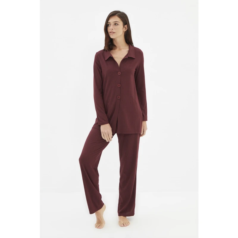 Trendyol Two-Piece Set - Burgundy - Regular fit