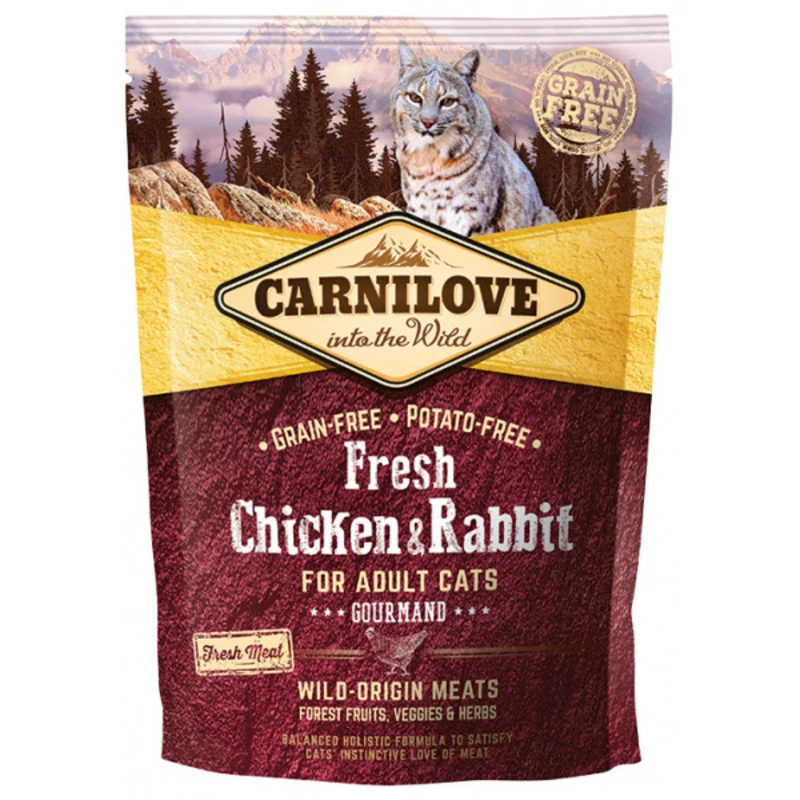 Carnilove Fresh Chicken & Rabbit Gourmand for Adult cats 400g