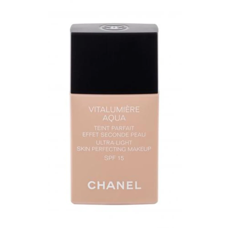 Chanel Vitalumière Aqua ultra lehký make-up pro zářivý vzhled pleti odstín 20 Beige SPF 15 30 ml