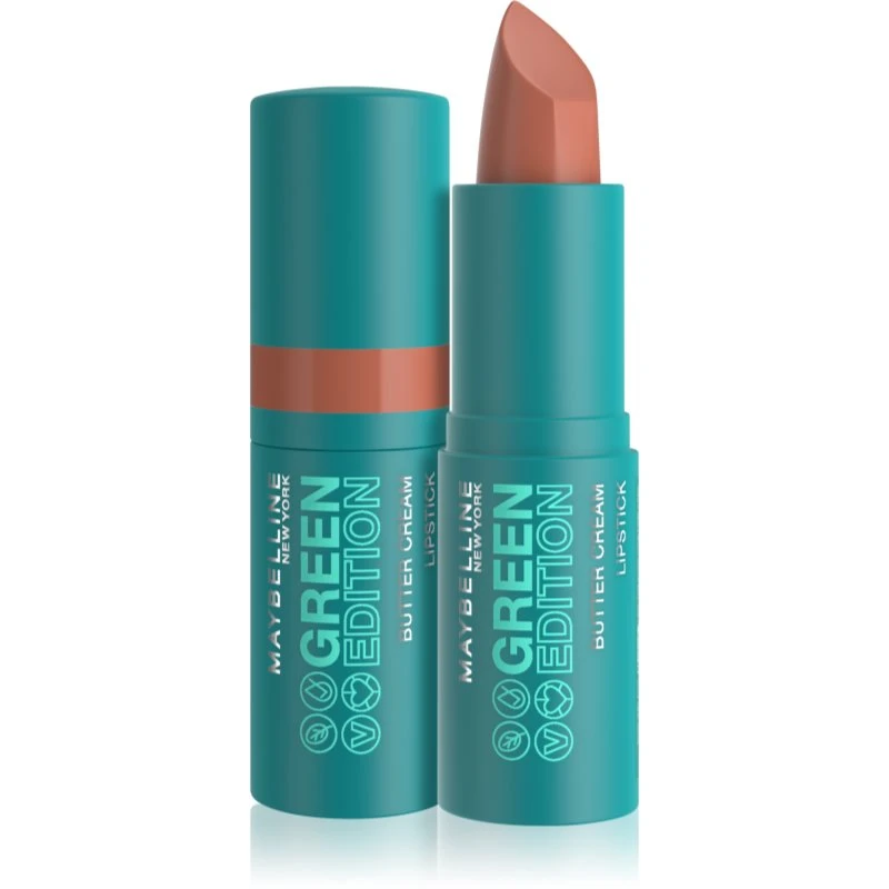 Maybelline Green Edition krémová rtěnka s hydratačním účinkem odstín 014 Sandy 3,4 g