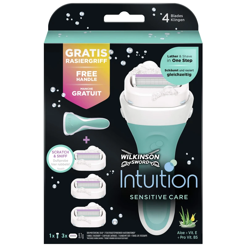 Wilkinson Sword Intuition 2 in 1 Sensitive Care holicí strojek + náhradní hlavice 3 ks