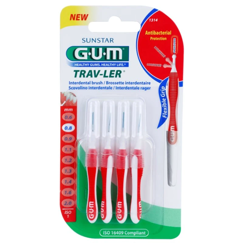 G.U.M Trav-Ler mezizubní kartáčky 4 ks 0,8 mm 4 ks